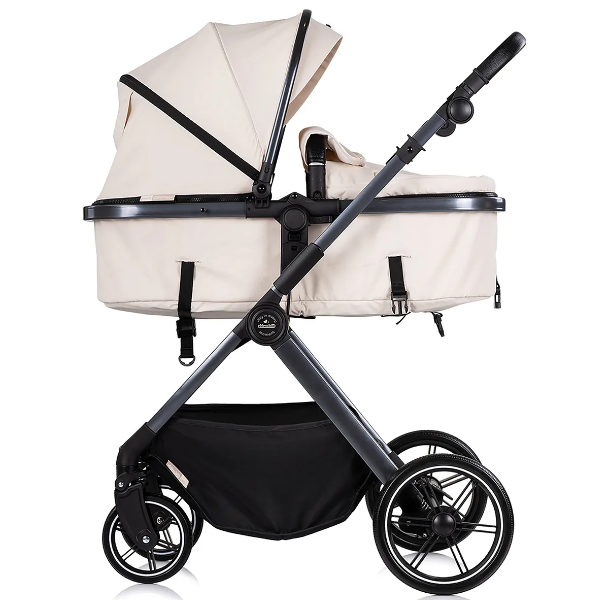 Carucior Chipolino Pearl 2 in 1, Sezut reversibil, Husa de picioare, Gentuta parinti, Pana la 22 kg, Cashmere [7]