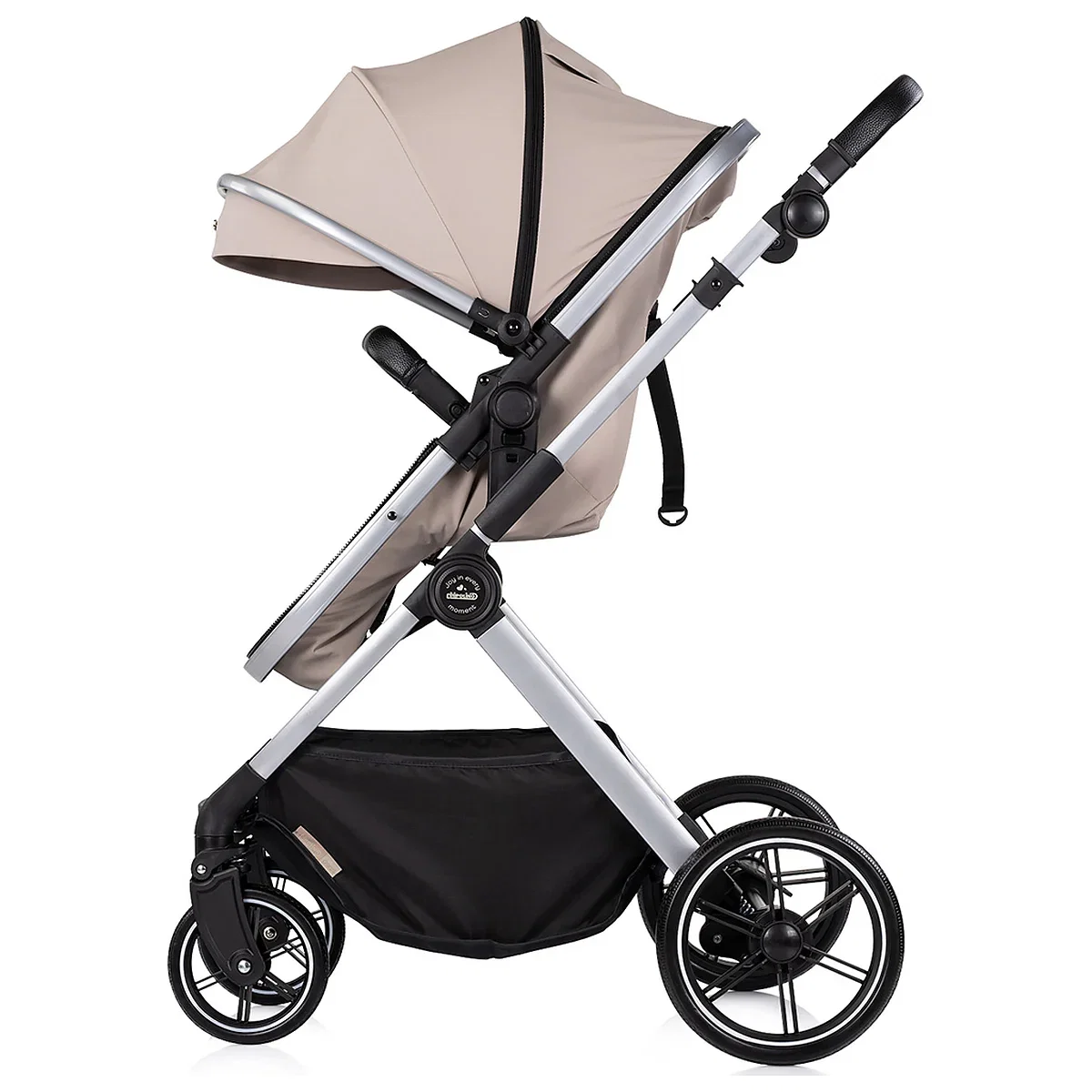 Carucior Chipolino Pearl 2 in 1, Sezut reversibil, Husa de picioare, Gentuta parinti, Pana la 22 kg, Latte [3]