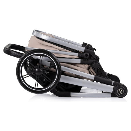Carucior Chipolino Pearl 2 in 1, Sezut reversibil, Husa de picioare, Gentuta parinti, Pana la 22 kg, Latte [9]