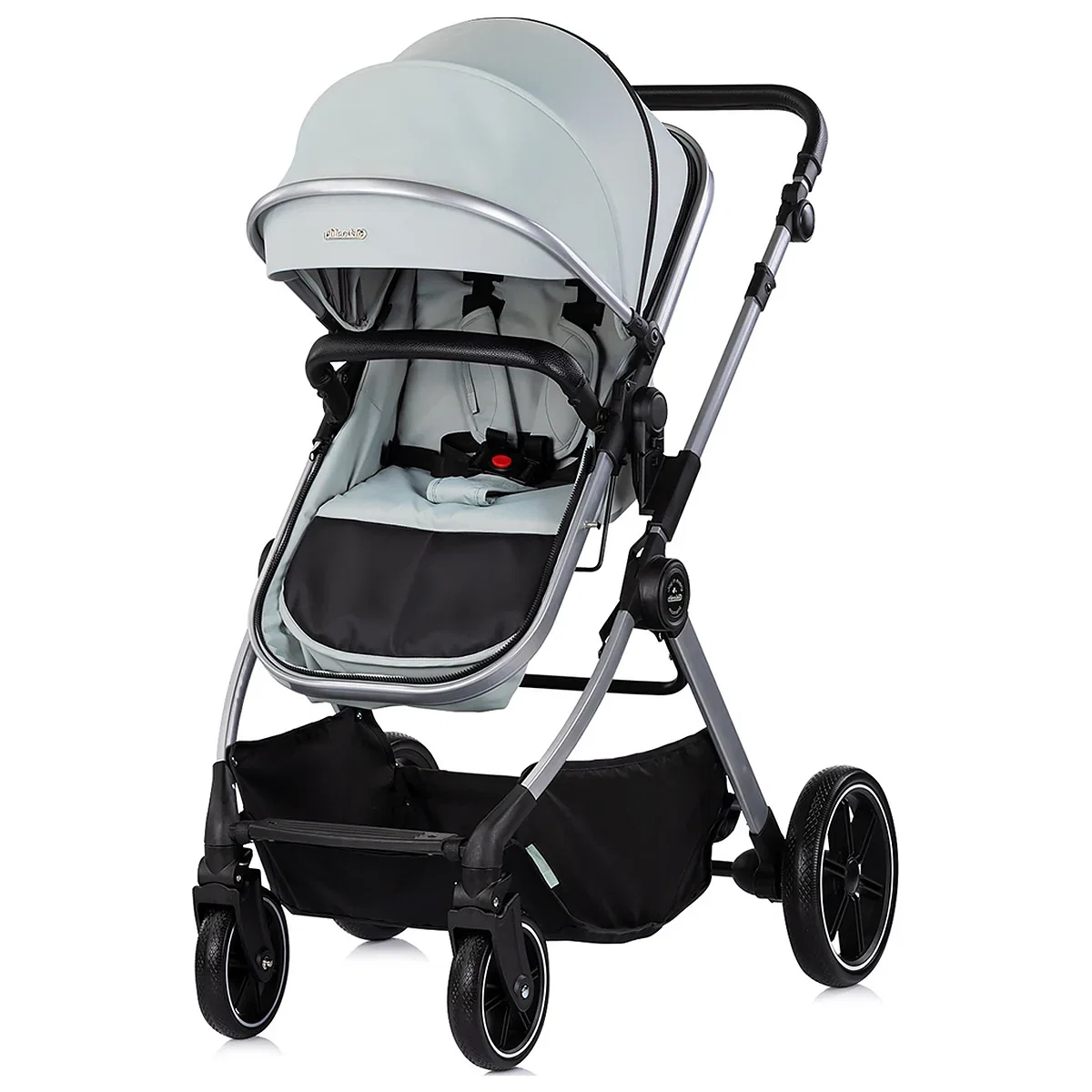Carucior Chipolino Pearl 2 in 1, Sezut reversibil, Husa de picioare, Gentuta parinti, Pana la 22 kg, Matcha [1]