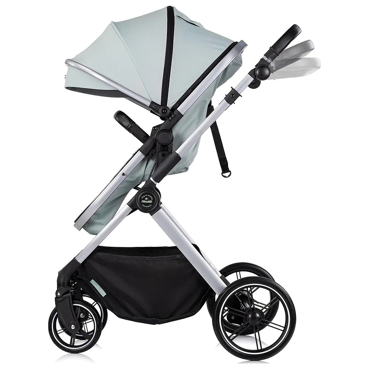 Carucior Chipolino Pearl 2 in 1, Sezut reversibil, Husa de picioare, Gentuta parinti, Pana la 22 kg, Matcha [4]