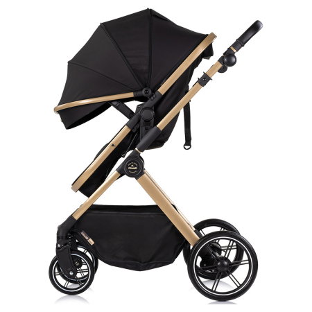 Carucior Chipolino Pearl 2 in 1, Sezut reversibil, Husa de picioare, Gentuta parinti, Pana la 22 kg, Noir [5]
