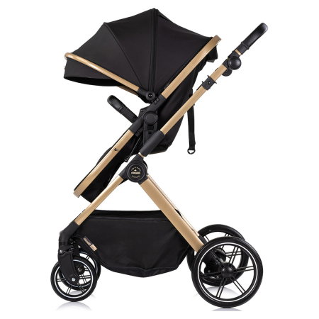 Carucior Chipolino Pearl 2 in 1, Sezut reversibil, Husa de picioare, Gentuta parinti, Pana la 22 kg, Noir [3]