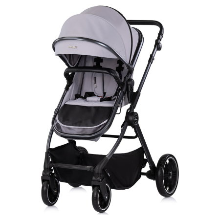 Carucior Chipolino Pearl 2 in 1, Sezut reversibil, Husa de picioare, Gentuta parinti, Pana la 22 kg, Platinum [1]