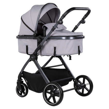 Carucioare 2 in 1 - Carucior Chipolino Pearl 2 in 1, Sezut reversibil, Husa de picioare, Gentuta parinti, Pana la 22 kg, Platinum
