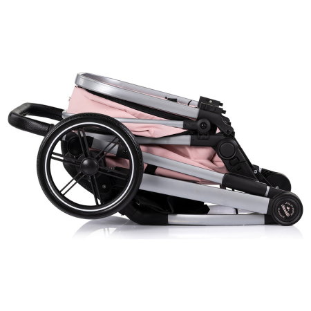 Carucior Chipolino Pearl 2 in 1, Sezut reversibil, Husa de picioare, Gentuta parinti, Pana la 22 kg, Powder pink [9]