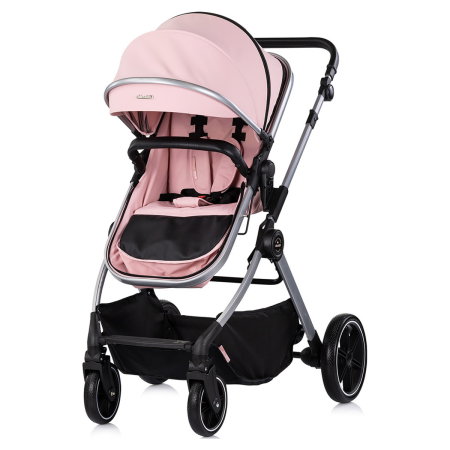 Carucior Chipolino Pearl 2 in 1, Sezut reversibil, Husa de picioare, Gentuta parinti, Pana la 22 kg, Powder pink [1]
