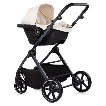 Carucior Chipolino Pearl 3 in 1, Cu scoica auto, Sezut reversibil, Husa de picioare, Gentuta parinti, Pana la 22 kg, Cashmere [10]