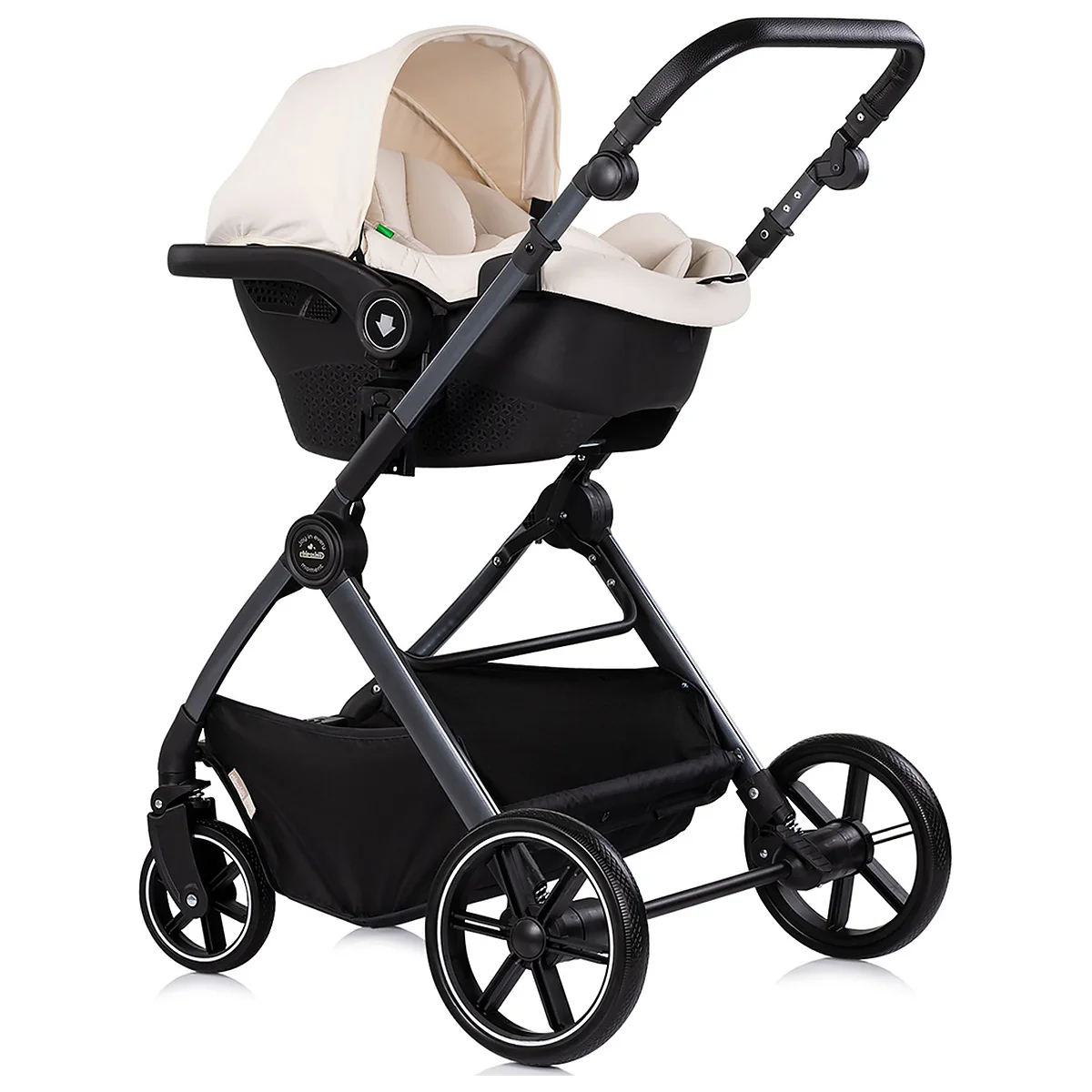 Carucior Chipolino Pearl 3 in 1, Cu scoica auto, Sezut reversibil, Husa de picioare, Gentuta parinti, Pana la 22 kg, Cashmere [10]