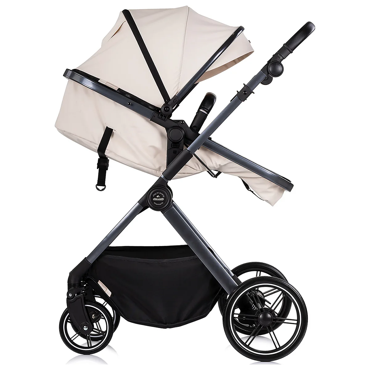 Carucior Chipolino Pearl 3 in 1, Cu scoica auto, Sezut reversibil, Husa de picioare, Gentuta parinti, Pana la 22 kg, Cashmere [7]