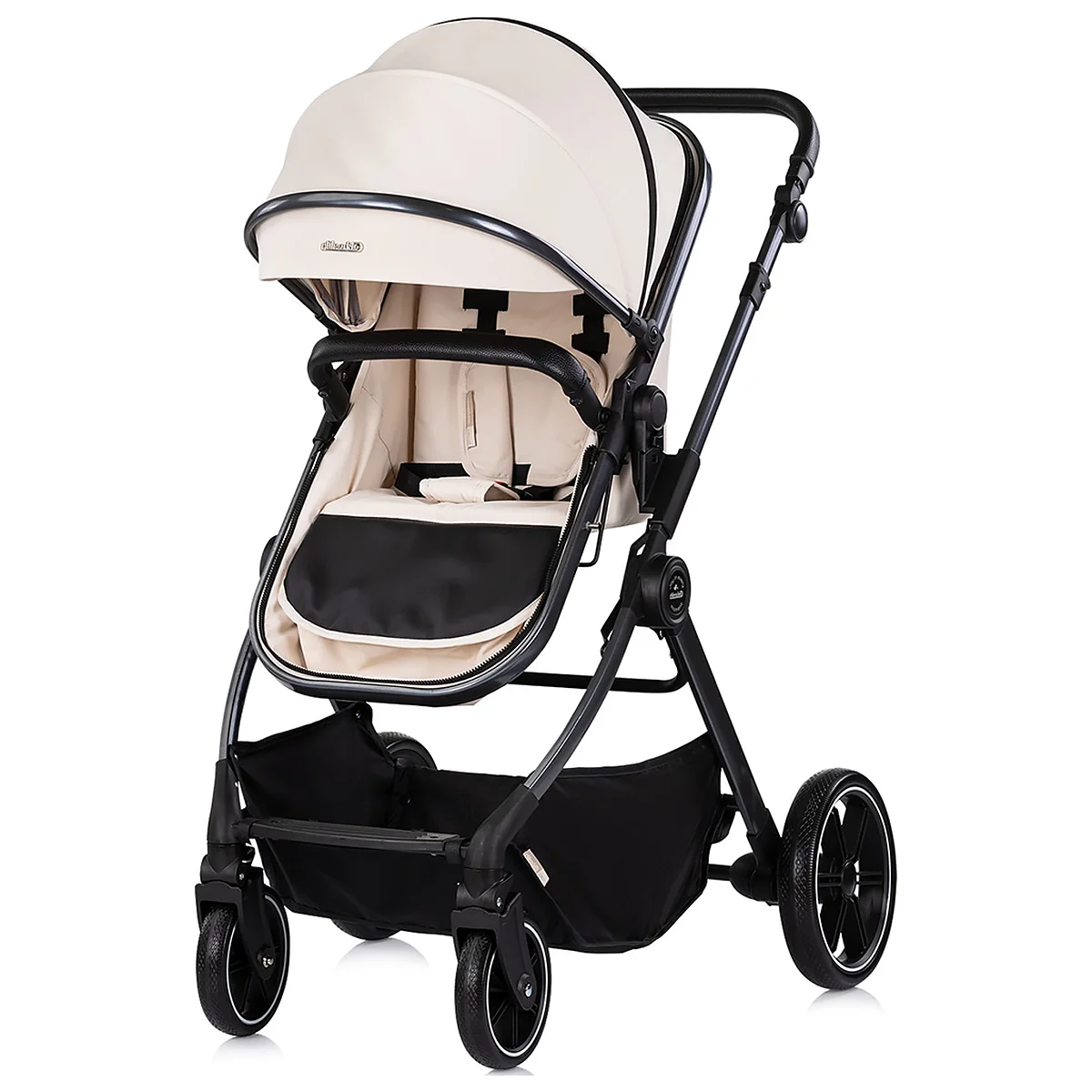 Carucior Chipolino Pearl 3 in 1, Cu scoica auto, Sezut reversibil, Husa de picioare, Gentuta parinti, Pana la 22 kg, Cashmere [2]