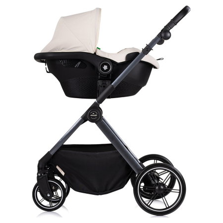 Carucior Chipolino Pearl 3 in 1, Cu scoica auto, Sezut reversibil, Husa de picioare, Gentuta parinti, Pana la 22 kg, Cashmere [9]