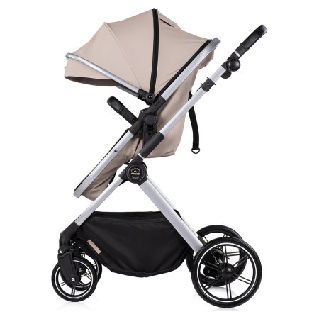 Carucior Chipolino Pearl 3 in 1, Cu scoica auto, Sezut reversibil, Husa de picioare, Gentuta parinti, Pana la 22 kg, Latte [4]