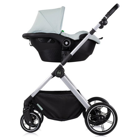 Carucior Chipolino Pearl 3 in 1, Cu scoica auto, Sezut reversibil, Husa de picioare, Gentuta parinti, Pana la 22 kg, Matcha [9]