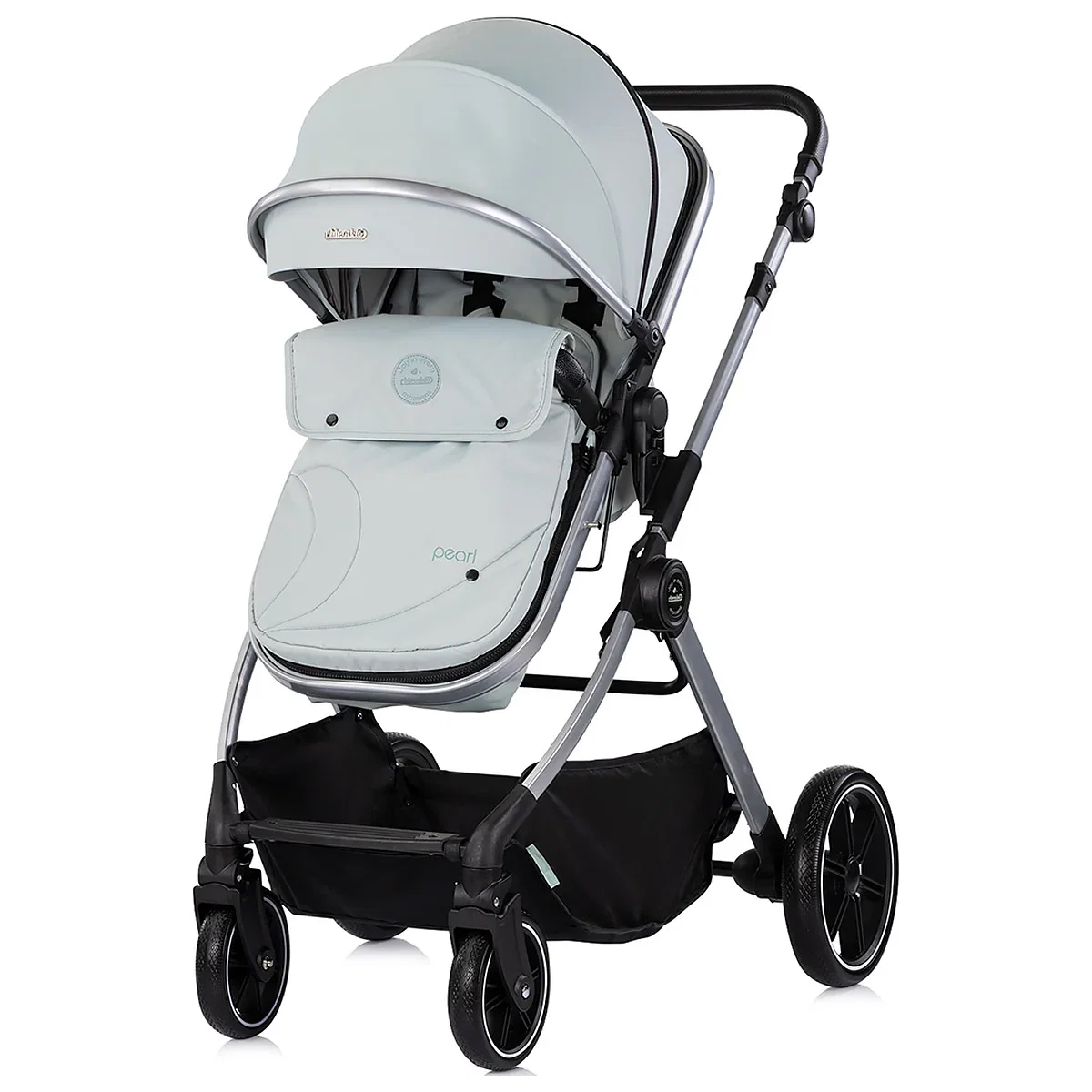 Carucior Chipolino Pearl 3 in 1, Cu scoica auto, Sezut reversibil, Husa de picioare, Gentuta parinti, Pana la 22 kg, Matcha [3]