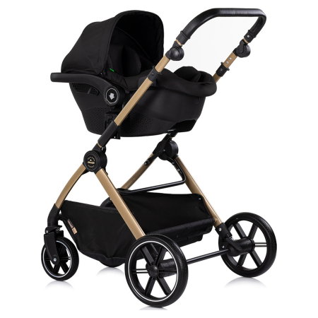 Carucior Chipolino Pearl 3 in 1, Cu scoica auto, Sezut reversibil, Husa de picioare, Gentuta parinti, Pana la 22 kg, Noir [10]