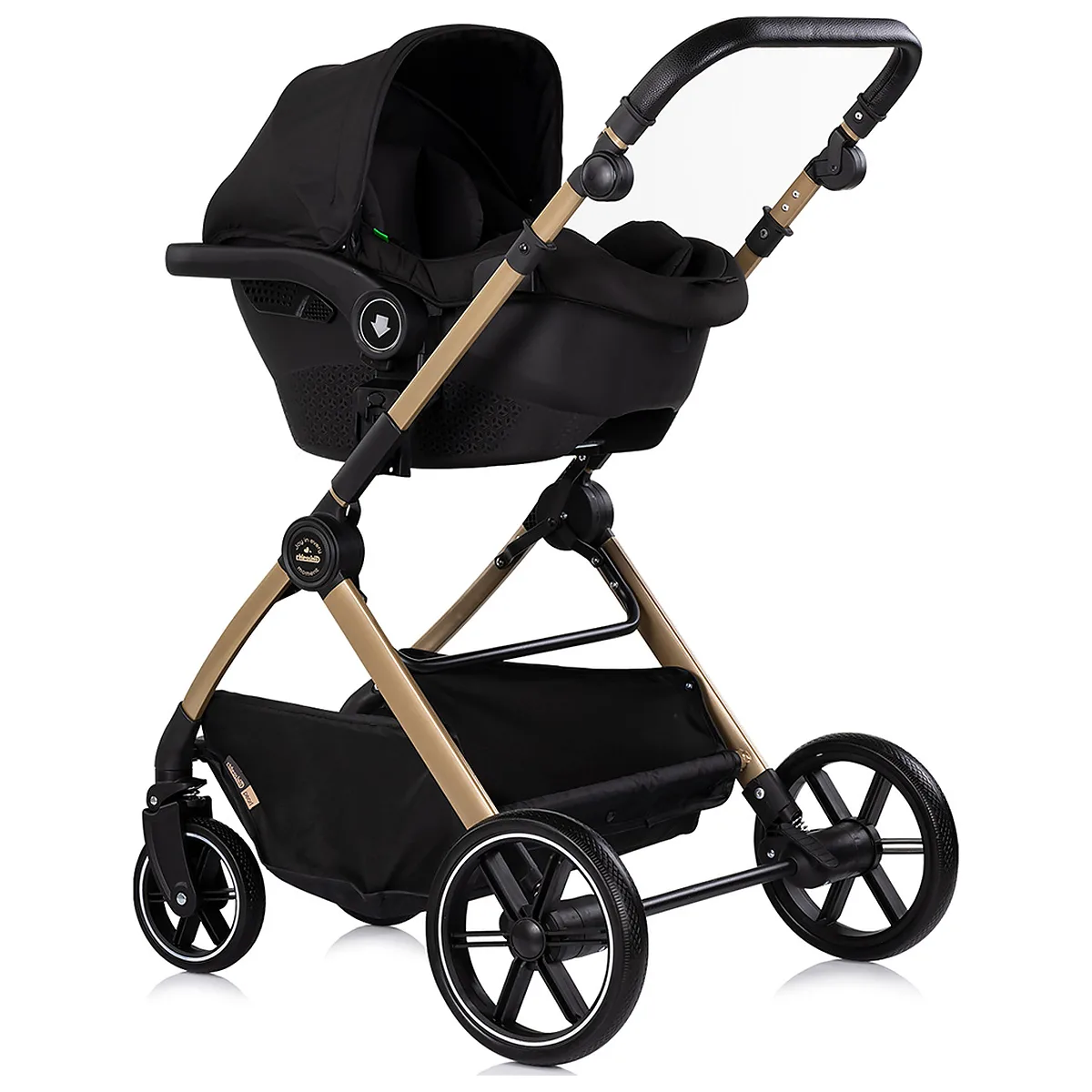 Carucior Chipolino Pearl 3 in 1, Cu scoica auto, Sezut reversibil, Husa de picioare, Gentuta parinti, Pana la 22 kg, Noir [10]
