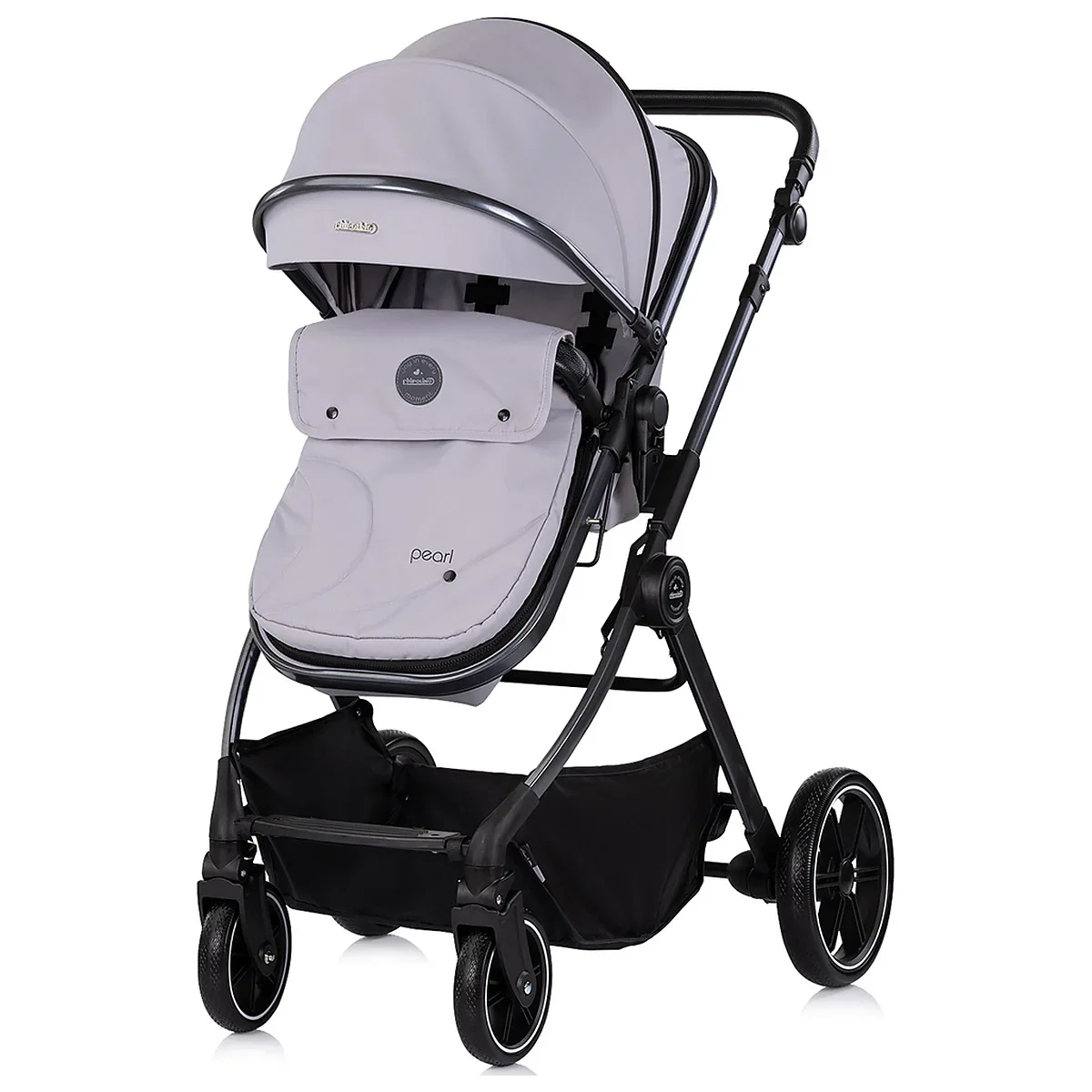 Carucior Chipolino Pearl 3 in 1, Cu scoica auto, Sezut reversibil, Husa de picioare, Gentuta parinti, Pana la 22 kg, Platinum [7]