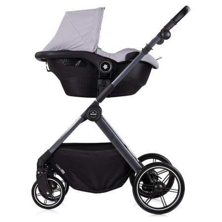 Carucior Chipolino Pearl 3 in 1, Cu scoica auto, Sezut reversibil, Husa de picioare, Gentuta parinti, Pana la 22 kg, Platinum [9]