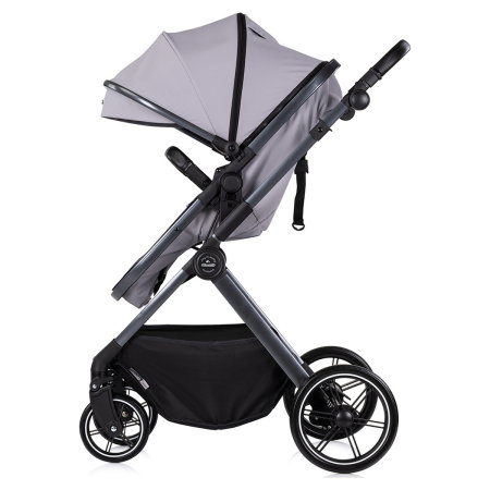 Carucior Chipolino Pearl 3 in 1, Cu scoica auto, Sezut reversibil, Husa de picioare, Gentuta parinti, Pana la 22 kg, Platinum [4]