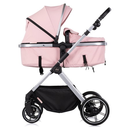 Carucior Chipolino Pearl 3 in 1, Cu scoica auto, Sezut reversibil, Husa de picioare, Gentuta parinti, Pana la 22 kg, Powder pink [8]