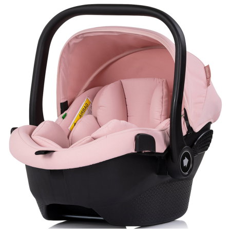 Carucior Chipolino Pearl 3 in 1, Cu scoica auto, Sezut reversibil, Husa de picioare, Gentuta parinti, Pana la 22 kg, Powder pink [13]