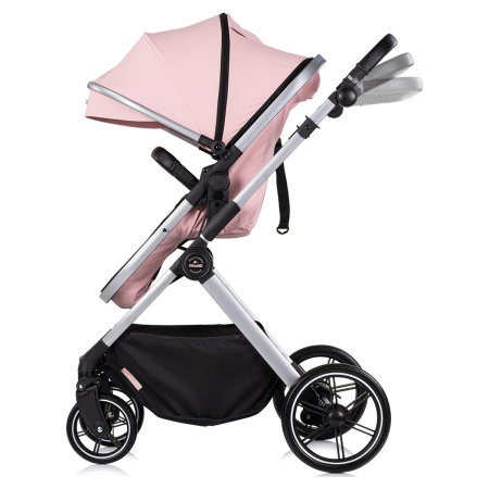 Carucior Chipolino Pearl 3 in 1, Cu scoica auto, Sezut reversibil, Husa de picioare, Gentuta parinti, Pana la 22 kg, Powder pink [5]