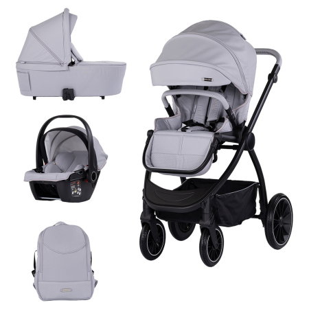 Carucioare 3 in 1 - Carucior Chipolino Prestige 3 in 1, Platinum 0 luni