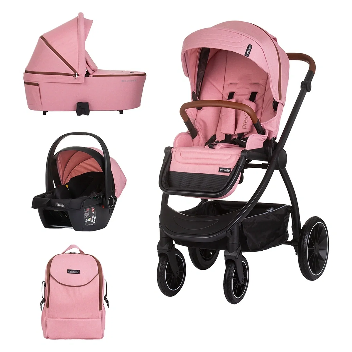 Carucioare 3 in 1 - Carucior Chipolino Prestige 3 in 1 marshmallow 0 luni