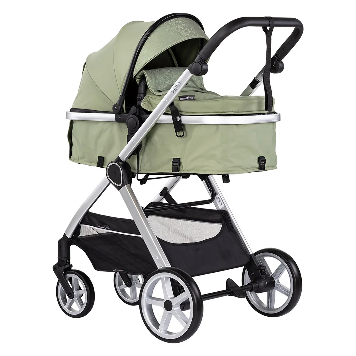 Carucioare 2 in 1 - Carucior Chipolino Vista 2 in 1 basil 0 luni