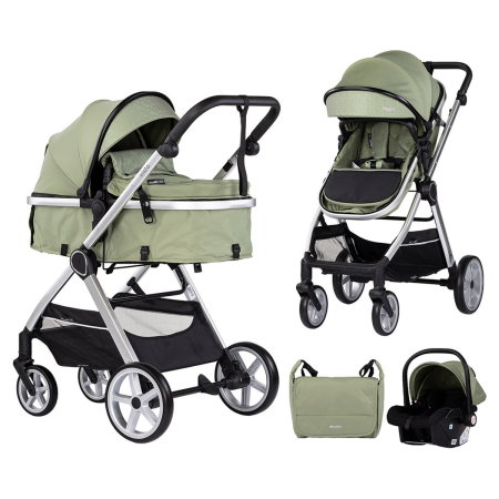 Carucioare 3 in 1 - Carucior Chipolino Vista 3 in 1 basil 0 luni