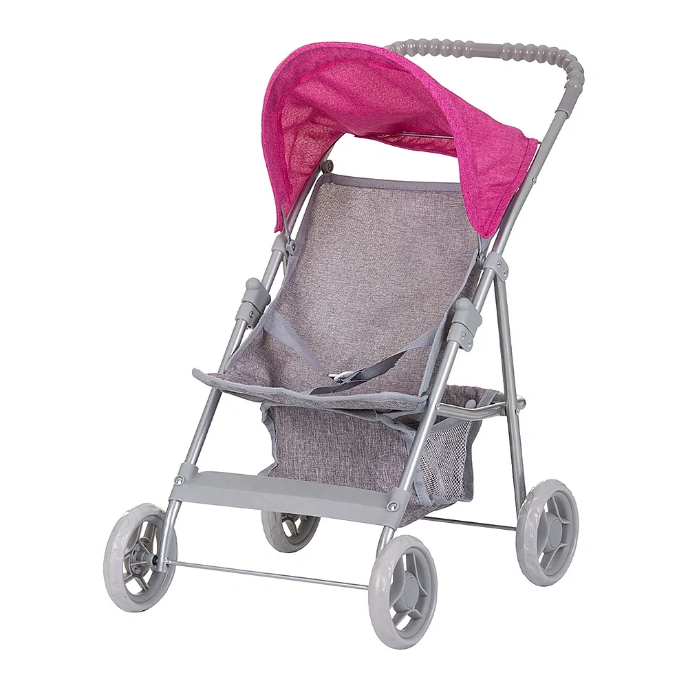 Carucioare papusi - Carucior pentru papusi Chipolino Alice, Grey Pink Linen 3 ani