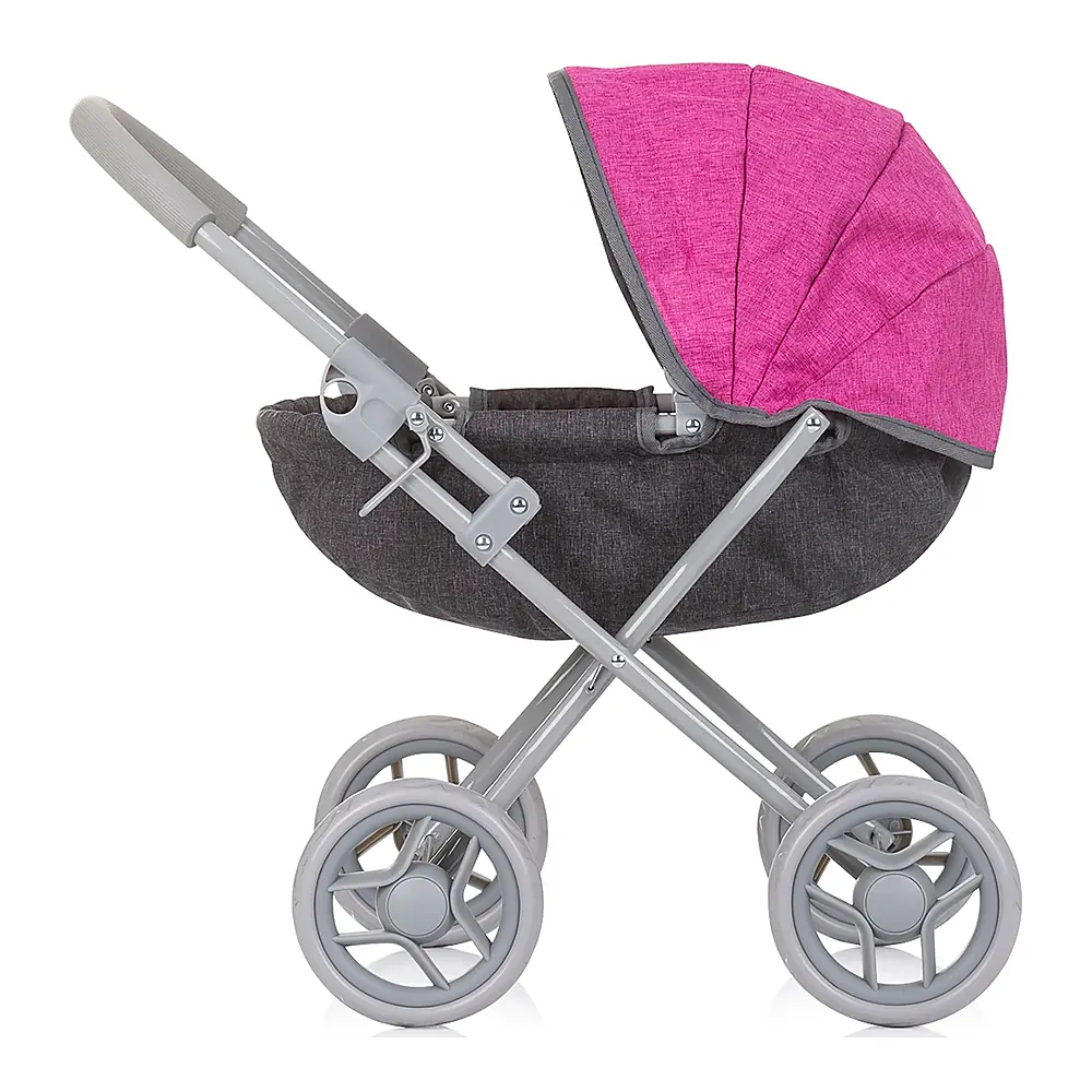 Carucior pentru papusi Chipolino Daisy, Grey pink linen 3 ani [1]