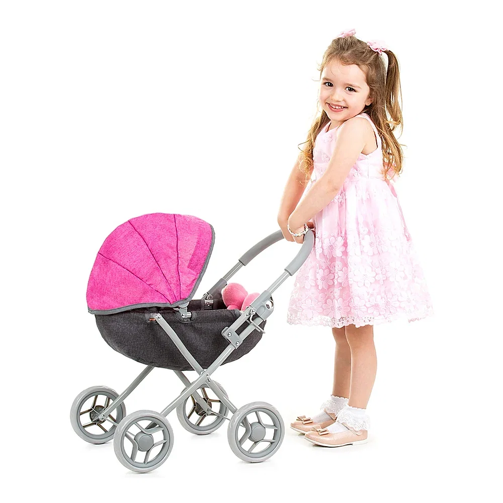 Carucior pentru papusi Chipolino Daisy, Grey pink linen 3 ani [3]