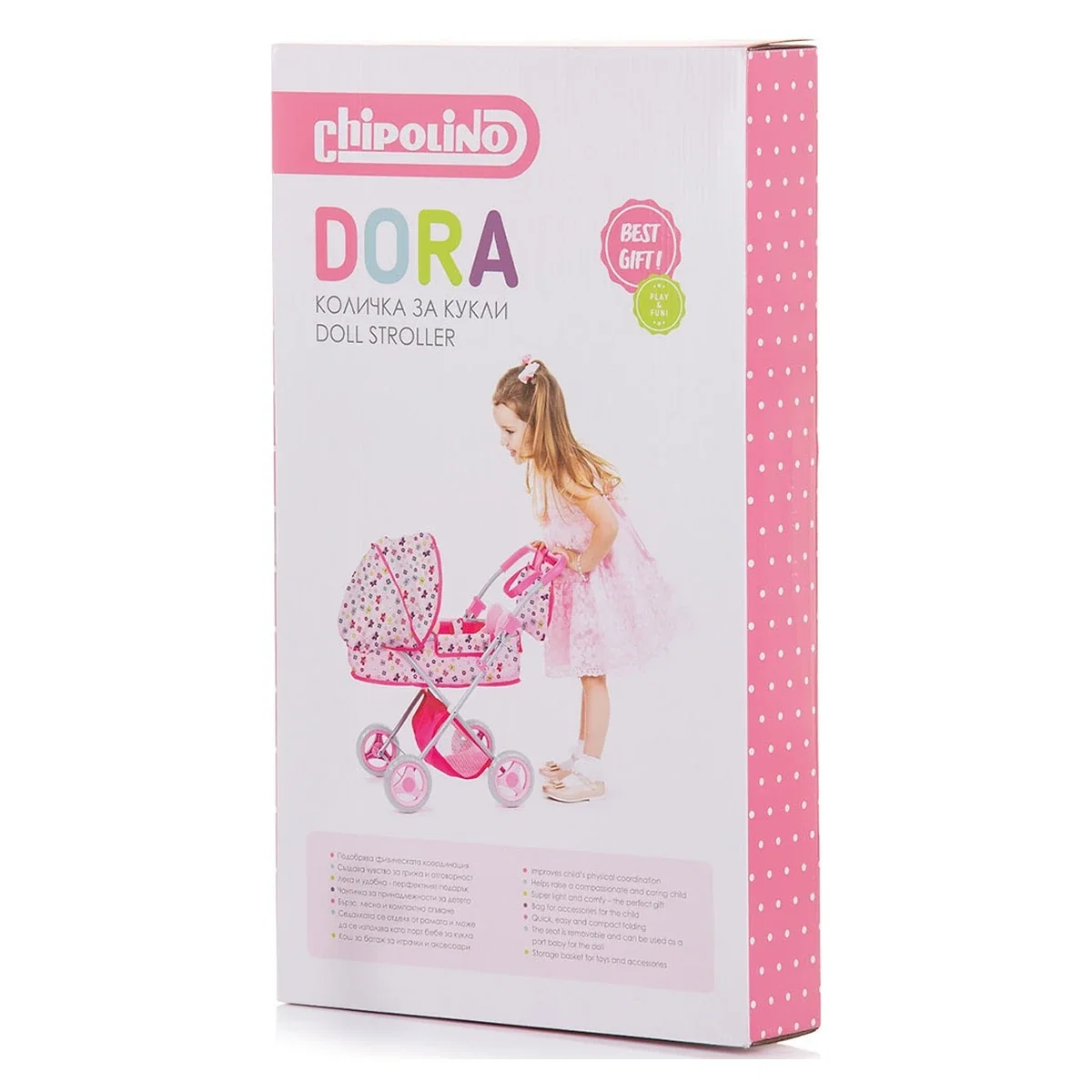 Carucior pentru papusi Chipolino Dora hearts 3 ani [4]