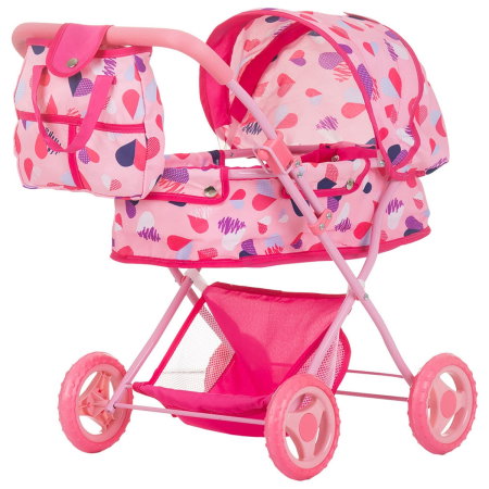 Carucioare papusi - Carucior pentru papusi Chipolino Dora hearts 3 ani