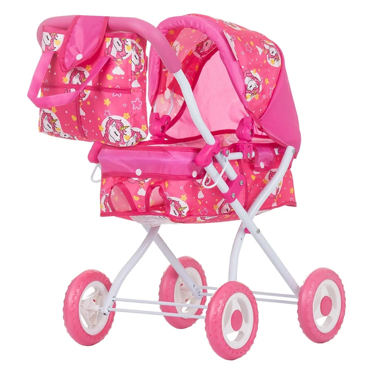 Carucioare papusi - Carucior pentru papusi Chipolino Emily unicorns 3 ani