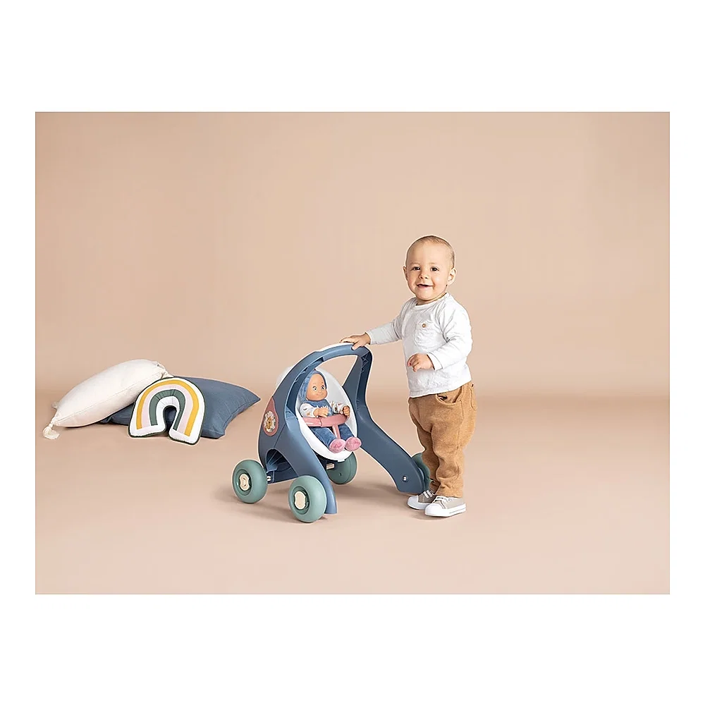 Carucior pentru papusi Smoby Baby Walker 3 in 1 cu papusa 1 an + [9]