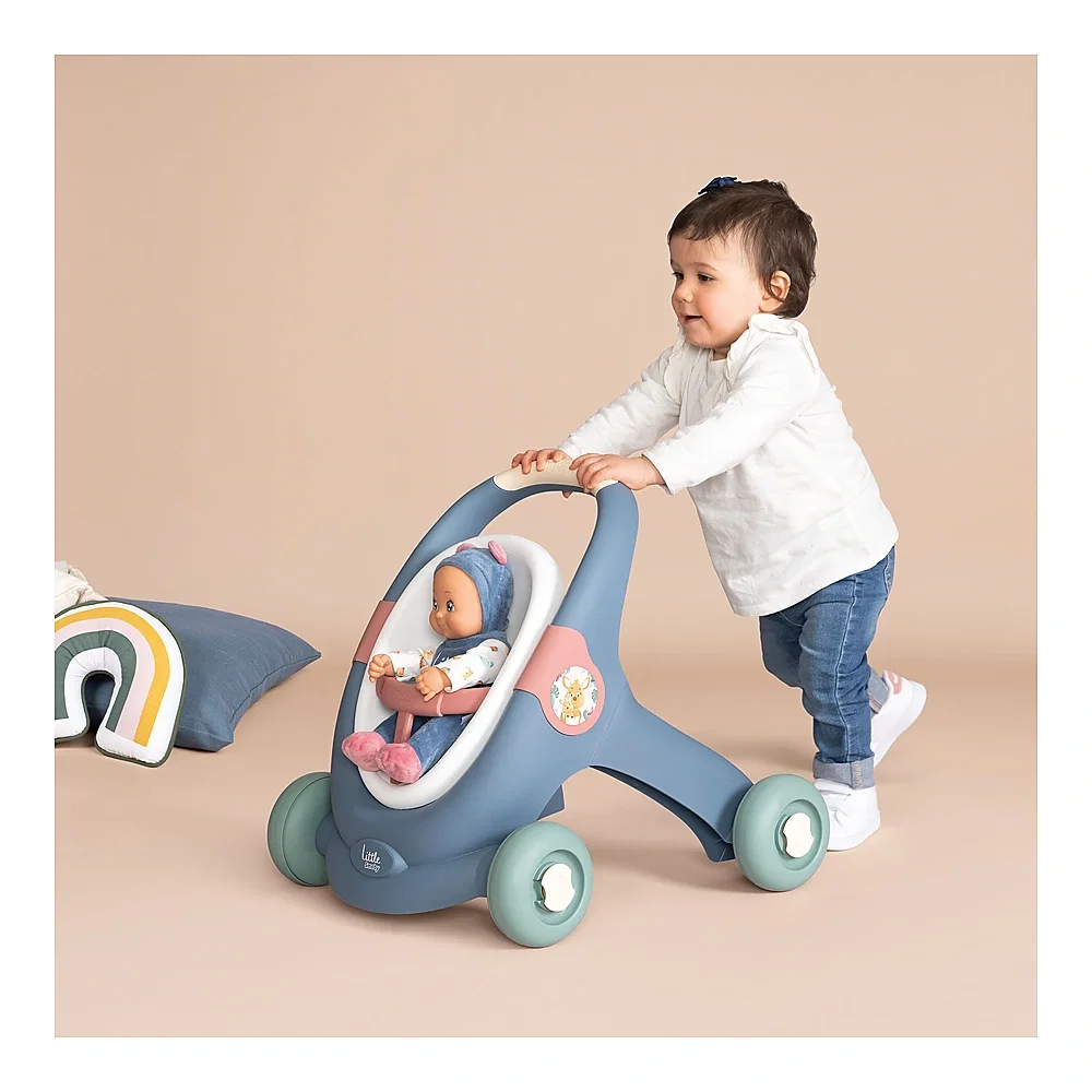 Carucior pentru papusi Smoby Baby Walker 3 in 1 cu papusa 1 an + [5]