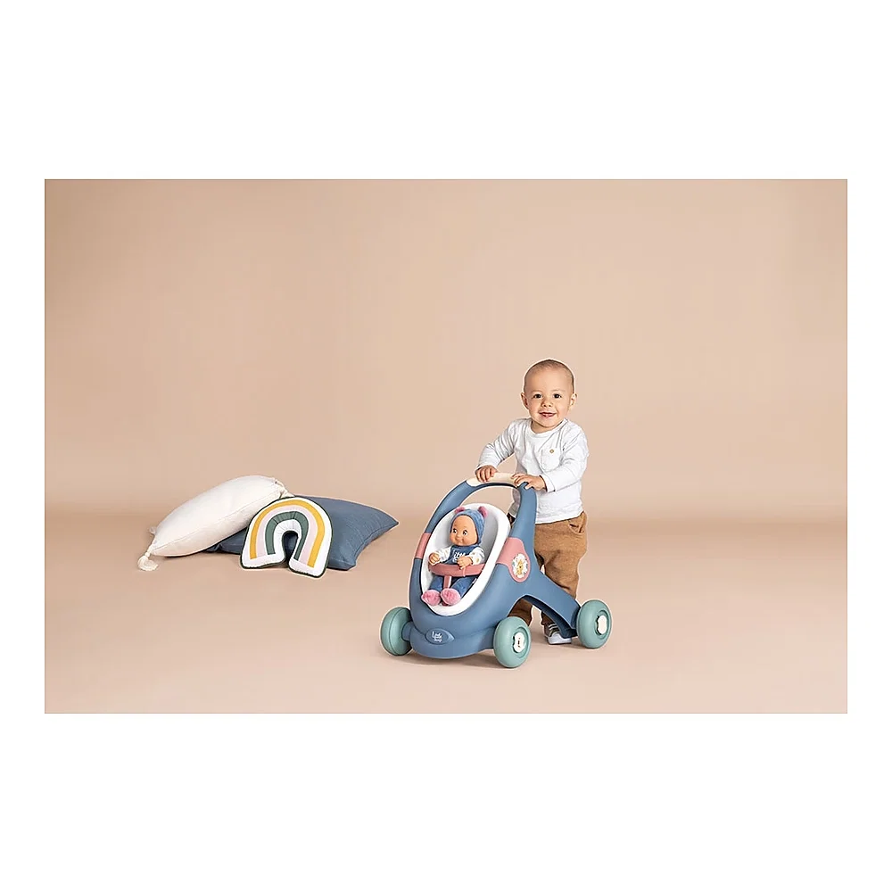 Carucior pentru papusi Smoby Baby Walker 3 in 1 cu papusa 1 an + [10]