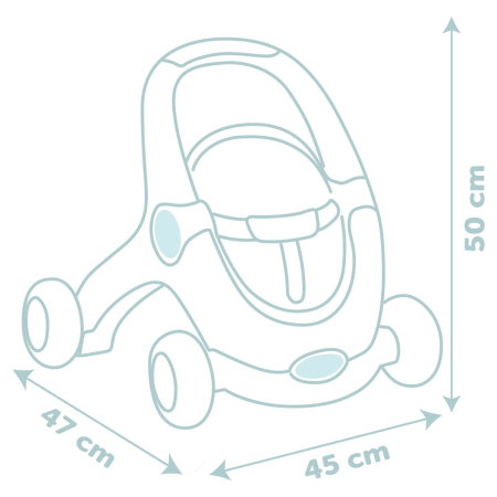 Carucior pentru papusi Smoby Baby Walker 3 in 1 cu papusa 1 an + [3]