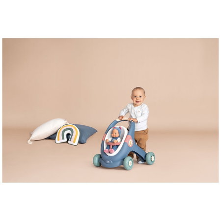 Carucior pentru papusi Smoby Baby Walker 3 in 1 cu papusa 1 an + [10]