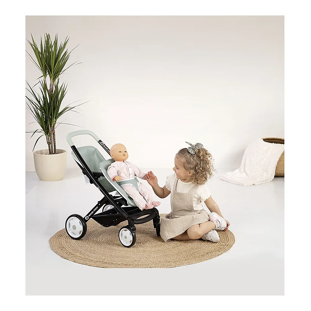 Carucior pentru papusi Smoby Maxi Cosi Twin albastru 3 ani + [3]