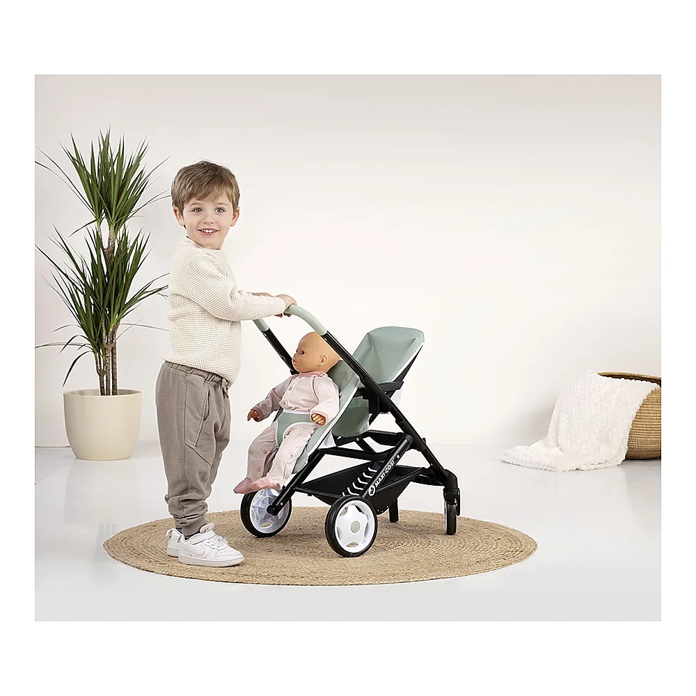 Carucior pentru papusi Smoby Maxi Cosi Twin albastru 3 ani + [4]