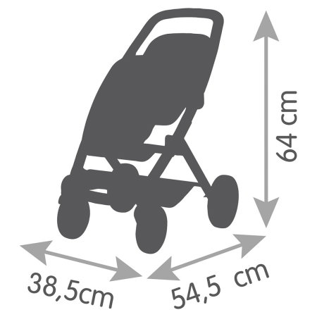Carucior pentru papusi Smoby Maxi Cosi Twin albastru 3 ani + [2]
