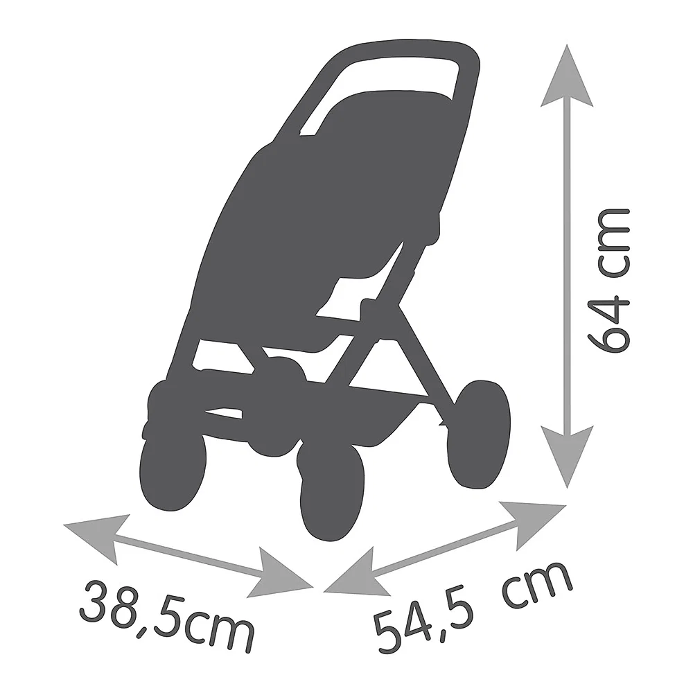 Carucior pentru papusi Smoby Maxi Cosi Twin albastru 3 ani + [2]