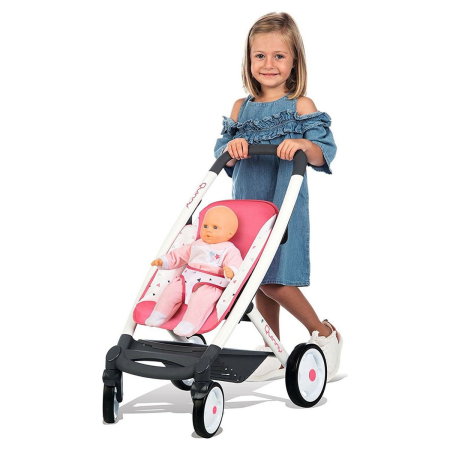 Carucior pentru papusi Smoby Quinny Combi 3 in 1 roz 3 ani [5]