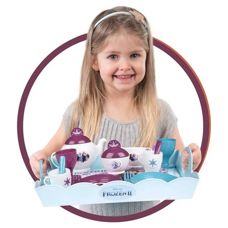 Carucior servire ceai Smoby Frozen 2 XL cu 17 accesorii 3 ani + [2]