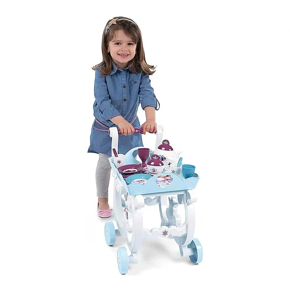 Carucior servire ceai Smoby Frozen 2 XL cu 17 accesorii 3 ani + [3]
