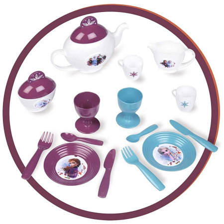 Carucior servire ceai Smoby Frozen 2 XL cu 17 accesorii 3 ani + [1]